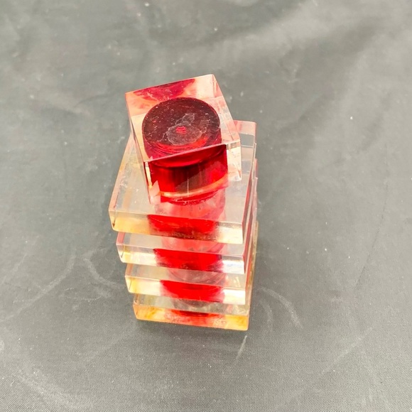 Vintage Lucite/Acrylic Red Perfume Bottle - Picture 2 of 12
